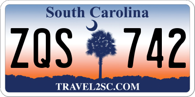 SC license plate ZQS742
