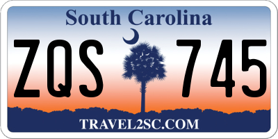 SC license plate ZQS745