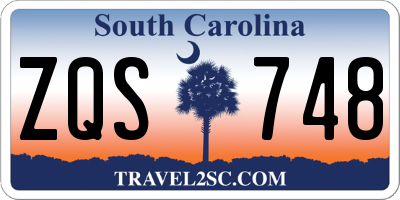 SC license plate ZQS748