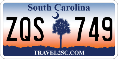SC license plate ZQS749