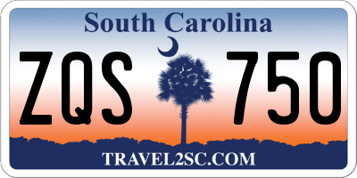 SC license plate ZQS750