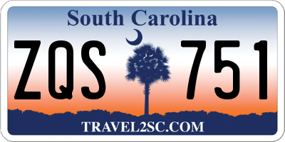 SC license plate ZQS751