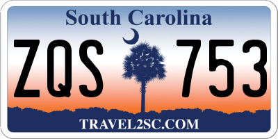 SC license plate ZQS753