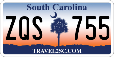 SC license plate ZQS755