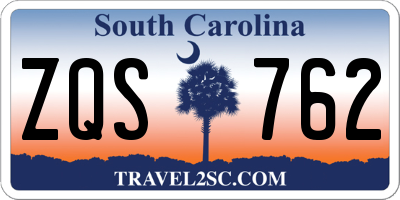 SC license plate ZQS762