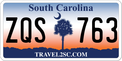 SC license plate ZQS763