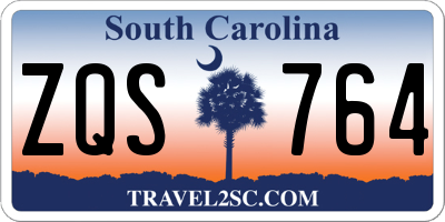 SC license plate ZQS764