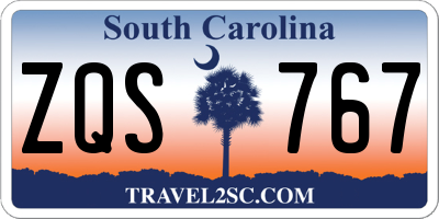 SC license plate ZQS767