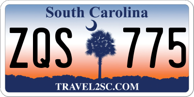 SC license plate ZQS775