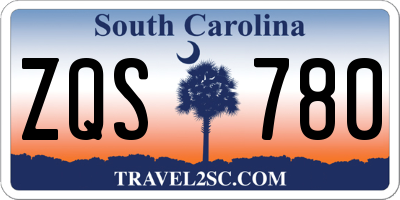 SC license plate ZQS780