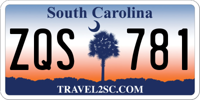 SC license plate ZQS781