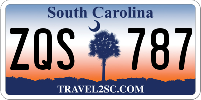 SC license plate ZQS787
