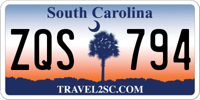 SC license plate ZQS794
