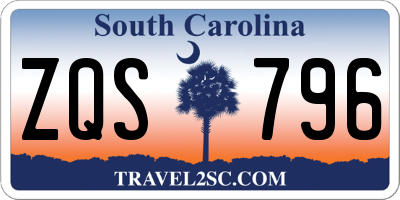 SC license plate ZQS796