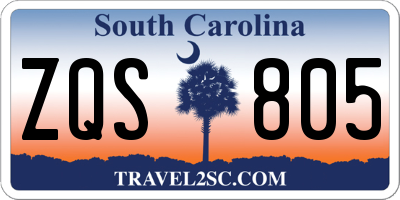 SC license plate ZQS805