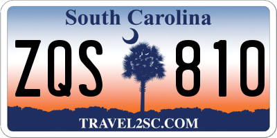 SC license plate ZQS810