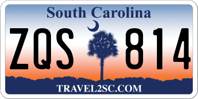SC license plate ZQS814