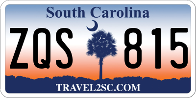 SC license plate ZQS815