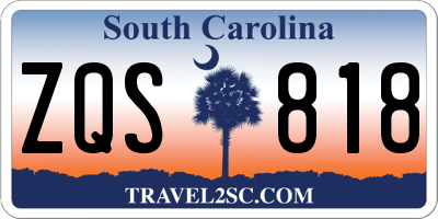 SC license plate ZQS818