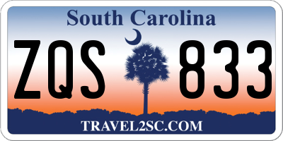 SC license plate ZQS833