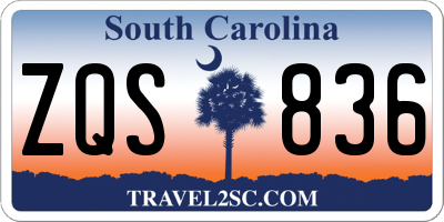 SC license plate ZQS836