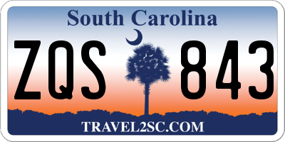 SC license plate ZQS843