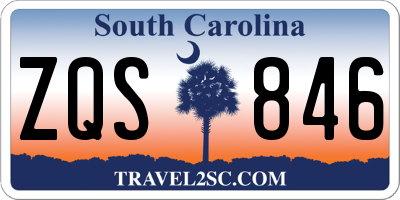 SC license plate ZQS846