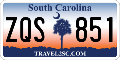 SC license plate ZQS851
