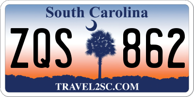 SC license plate ZQS862