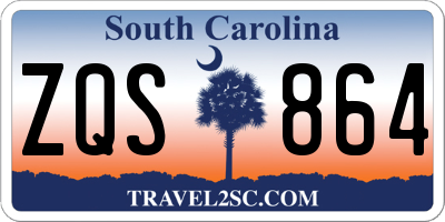 SC license plate ZQS864