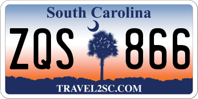 SC license plate ZQS866