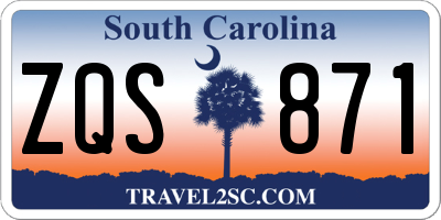 SC license plate ZQS871