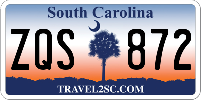 SC license plate ZQS872