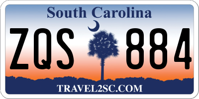 SC license plate ZQS884