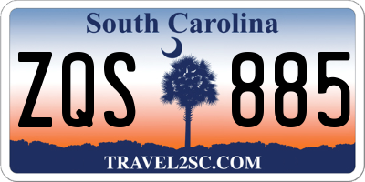 SC license plate ZQS885