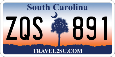 SC license plate ZQS891