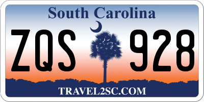 SC license plate ZQS928