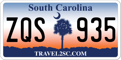 SC license plate ZQS935