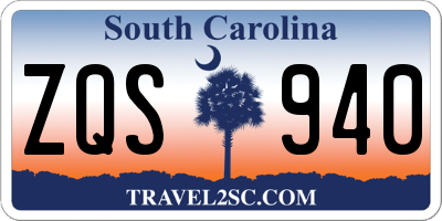 SC license plate ZQS940