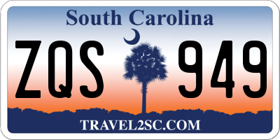 SC license plate ZQS949