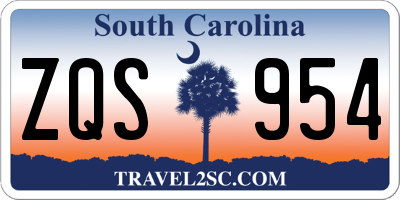 SC license plate ZQS954
