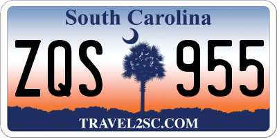 SC license plate ZQS955