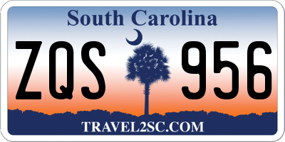 SC license plate ZQS956