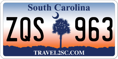 SC license plate ZQS963