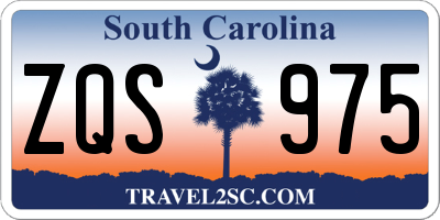 SC license plate ZQS975