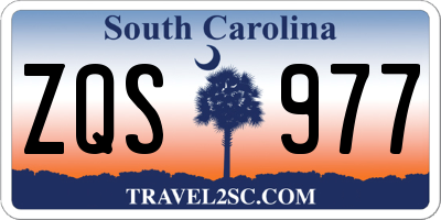 SC license plate ZQS977