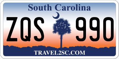 SC license plate ZQS990
