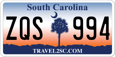 SC license plate ZQS994