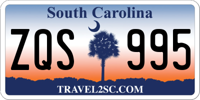 SC license plate ZQS995
