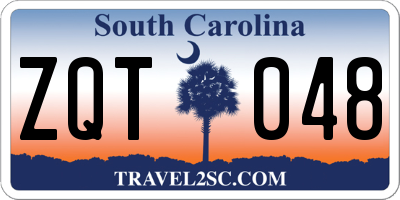 SC license plate ZQT048
